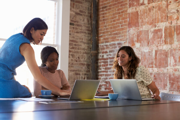 businesswomen working